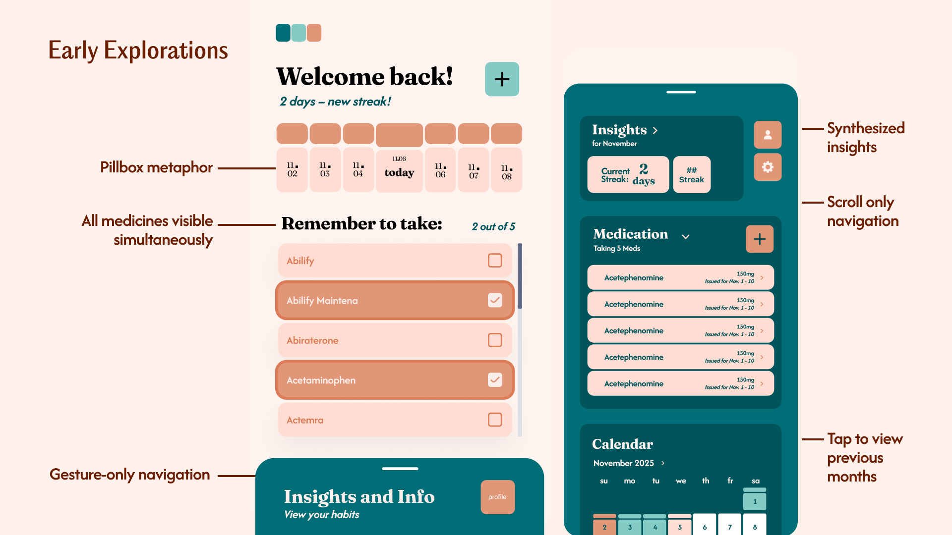 Iaso v1 — early home screen exploration